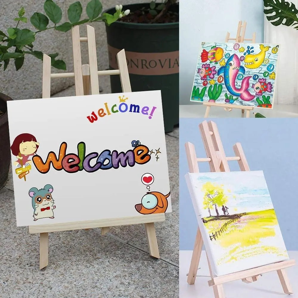 30cm/40cm/50cm Foldable Tabletop Easel Adjustable Portable Wood Drawing Easel Art Supply Lightweight Painting Display Holder