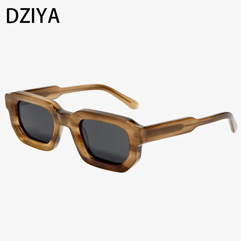 

Retro Square Punk Acetate Sunglasses Polarized Men Woman Luxury Brand Vintage Green Acetate Frame Goggles Eyewear UV400 60586