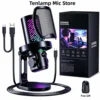 Tenlamp RGB USB Streaming Microphone ,Professionl Computer Condenser Mic For PC Mac Recording YouTube Podcasting Gaming Laptop Desktop 1