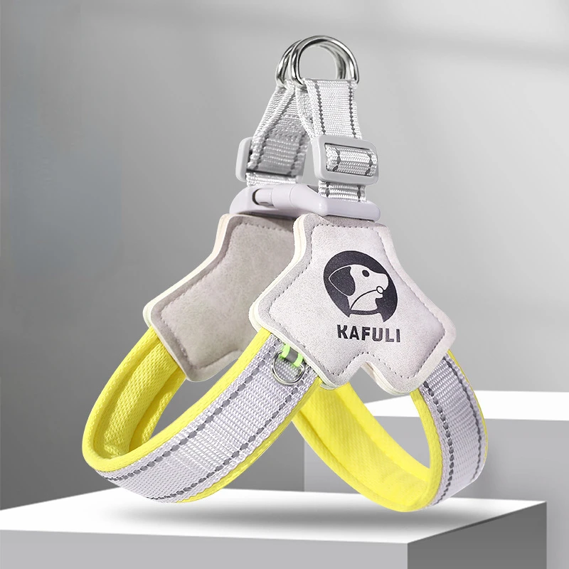 

Шлейка-жилетка для собак, свинцовый поводок для прогулок с щенками, светоотражающая Регулируемая сетка, аксессуары для маленьких и средних питомцев