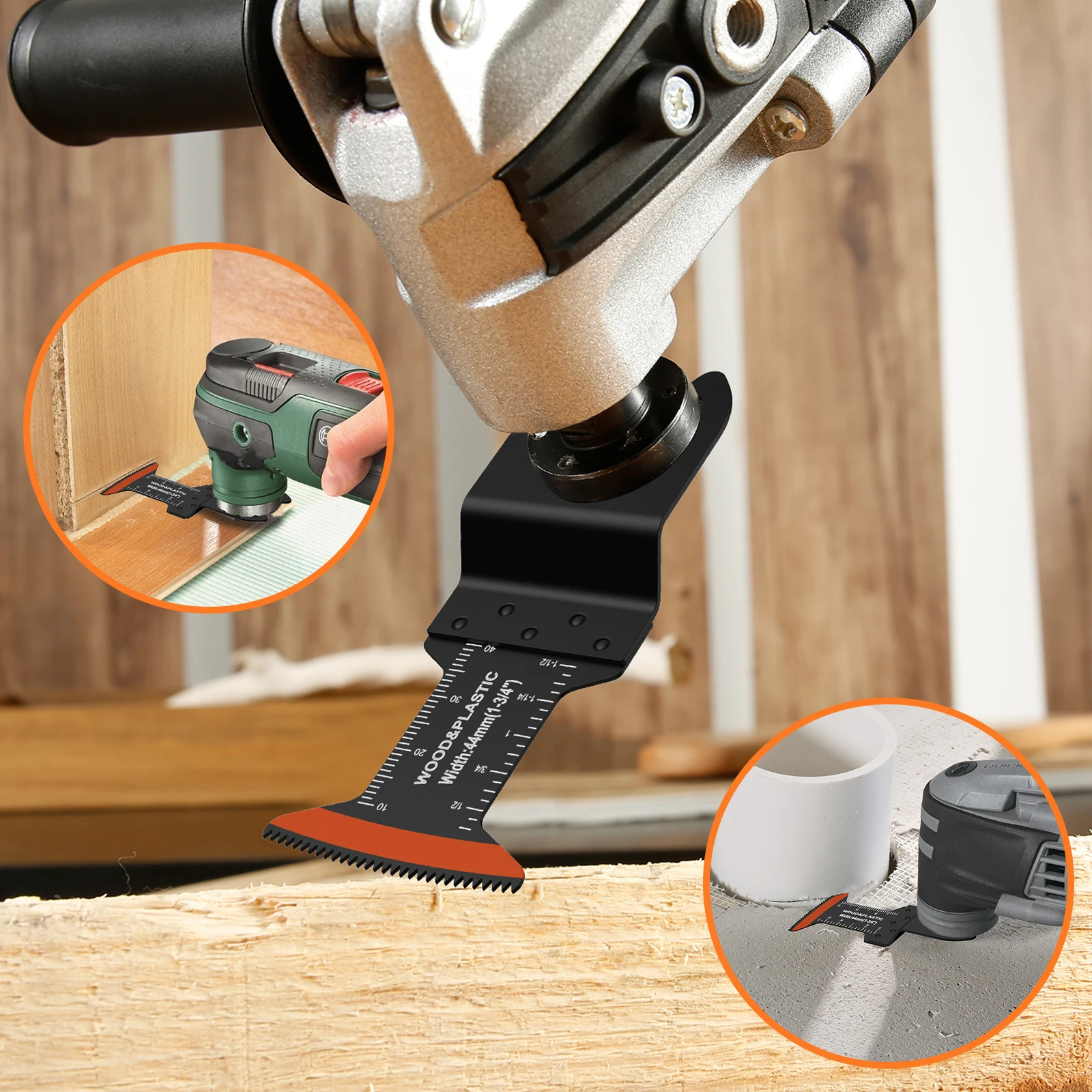 10/50Pcs Oscillating Saw Blades 44MM Multitool Blades Sharp Oscillating Saw Blades Fast Cutting Wood PVC Cutter Saw Blades