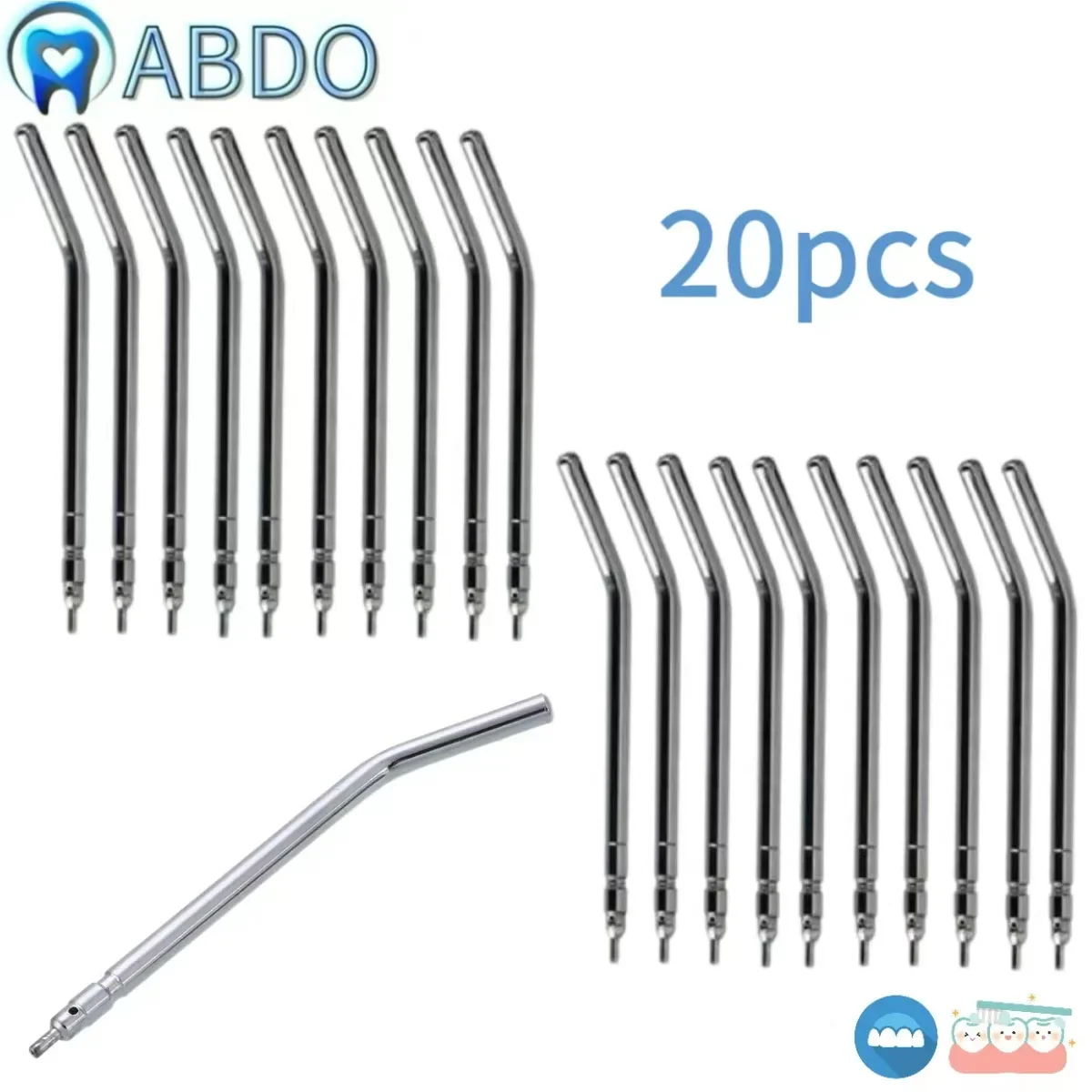 

20/10Pcs 3 Way Dental Air Water Syringe Spray Nozzles Tips for Teeth Whitening Tube Stainless Steel Syringe Spray Nozzles Tips
