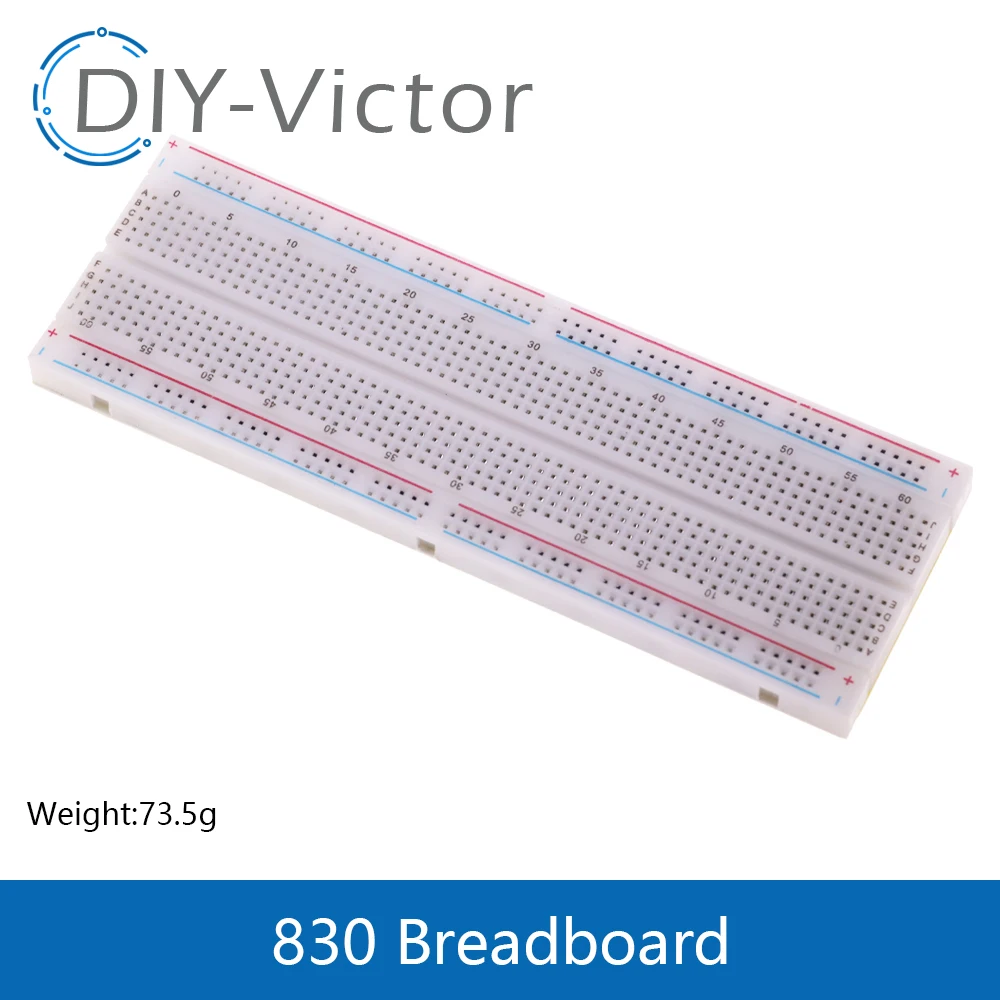 1pcs NEW MB-102 MB102 Breadboard 830 Point Solderless PCB Bread Board White/Transparent Test Develop DIY For Arduino image 10