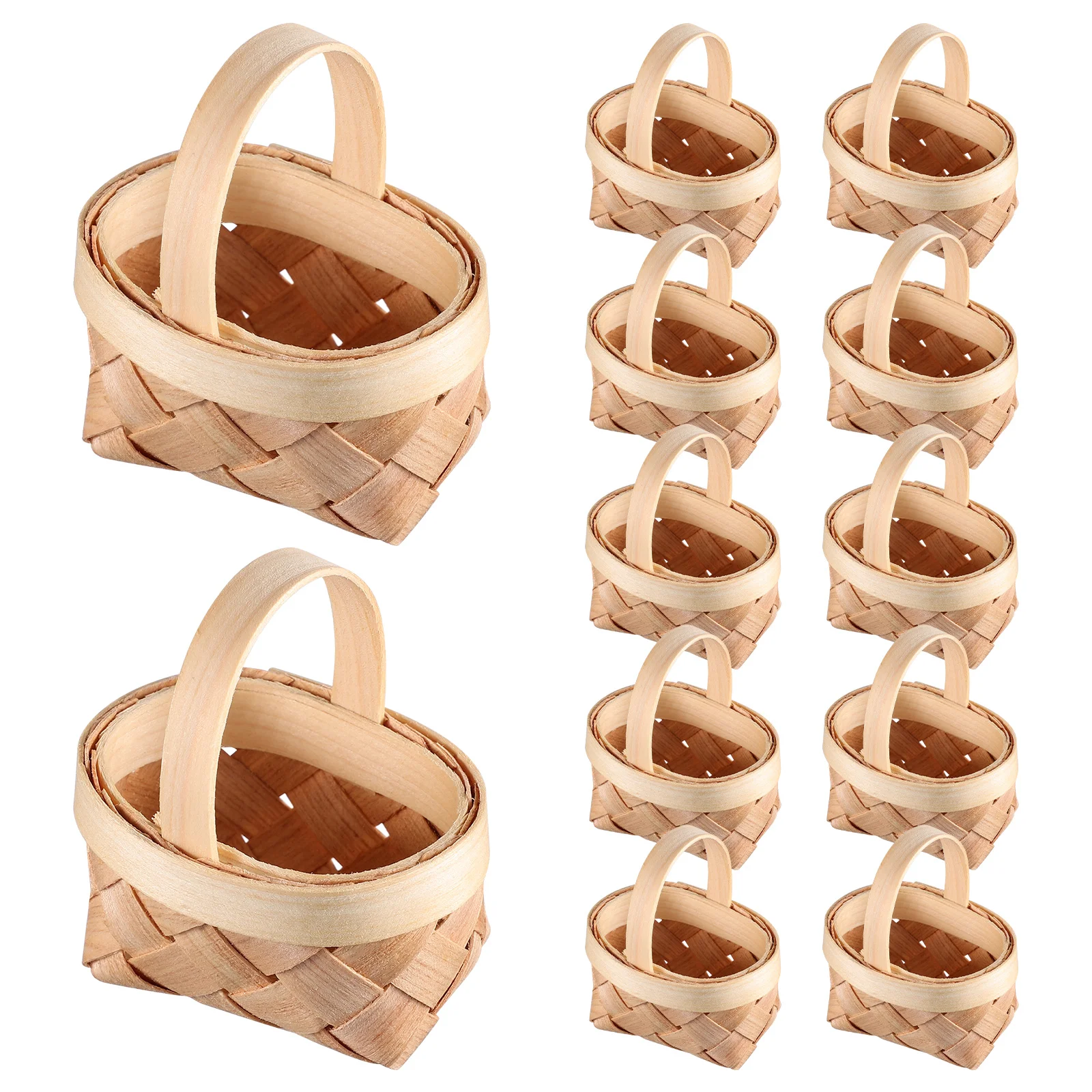 

Tofficu Picnic Gift Hamper For Kids 12Pcs Wooden Woven Gift Hamper For Kidss Miniature Portable Gift Hamper For Kidss