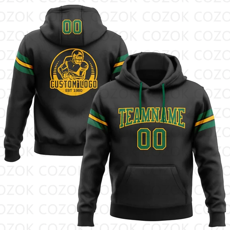 Customized Hoodies Black Red Colour Jersey 3D Printed  Unisex Pullovers Hoodie Casual Sweatshirts