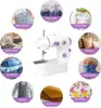 Household 202Mini Sewing Machines Handheld Sewing Machine with Light Cutter Foot Pedal Portable Night Light Sewing Machine 3