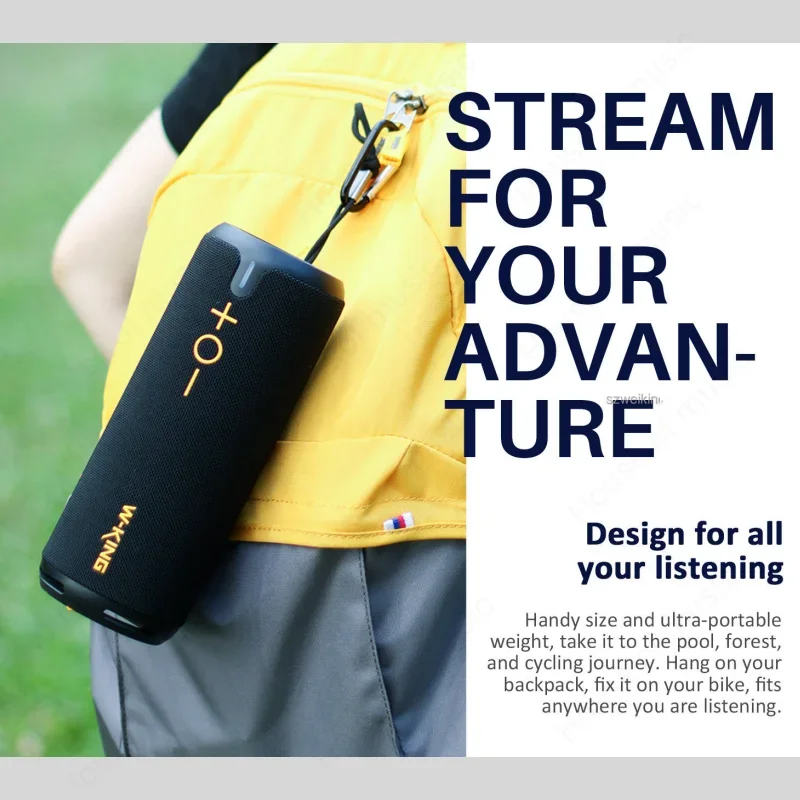 W-King-ポータブルワイヤレスBluetoothスピーカー,rgbライト付き