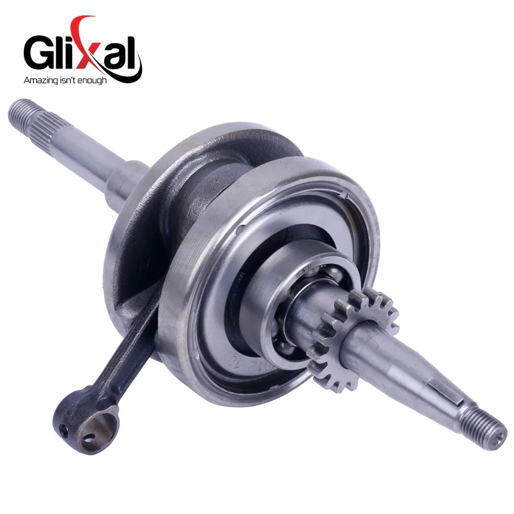 Motorcycle Crankshaft Glixal Crankshaft with 22 teeth For GY6 49cc 50cc 139QMB 139QMA Scooter Moped ATV Go Kart Quad