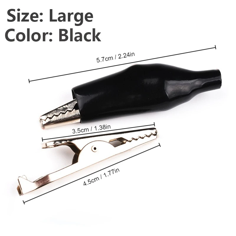 Insulation Metal Alligator Clip Red and Black 35*45mm 5A Crocodile Clip DIY Electronic Test Clips Kit 10/20pcs
