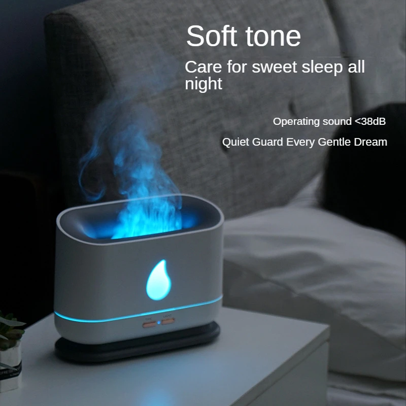 Aroma Diffuser Simulation Flame Fragrance Machine Household Desk Large Capacity Humidifier Atmosphere Creative New Product automatic firework bubble machine dual hole bubble maker toys with light and sound holiday party new year atmosphere supplies