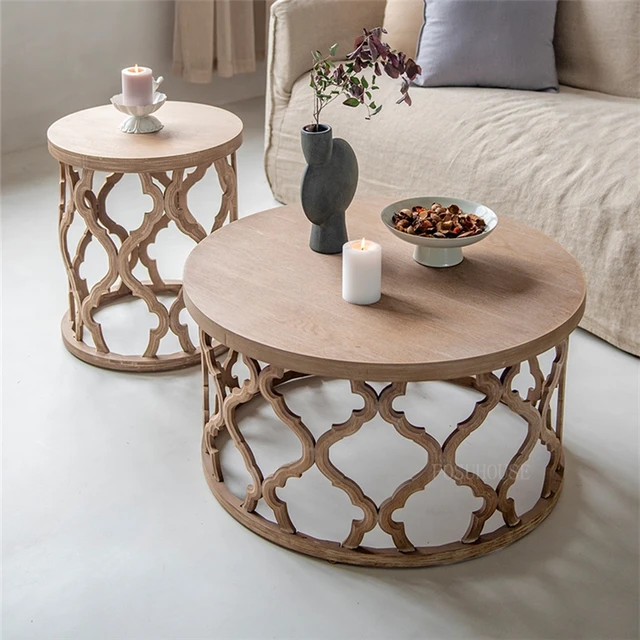 Table d'appoint ronde nordique en fer forgé, pour dortoir, petit  appartement, Table basse, salon, coin de canapé - AliExpress