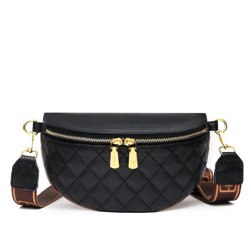 

100% Genuine Leather Chest Pack For Women Crossbody Chest Bag small Designer phone Wallet Luxury Cowhide Handbags