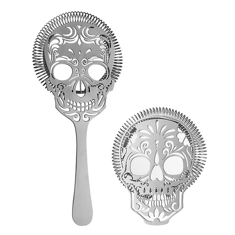 Skull Shape Bar Cocktail Strainer Stainless Steel