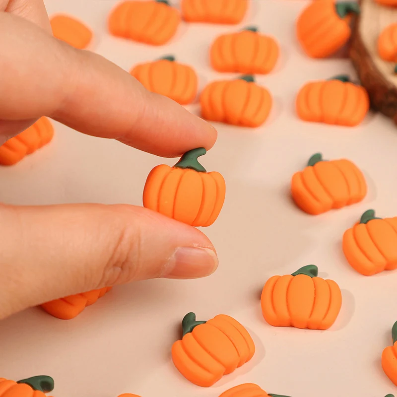 20/50Pcs Mini Resin Pumpkins Miniatures Fake Vegetables for Thanksgiving Day Autumn Home DIY Craft Decoration Halloween Supplies