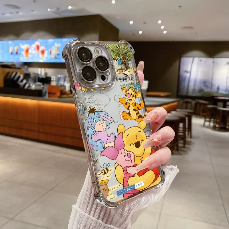 Winnie Pooh Bear Plating Phone Case - Charming and Durable Cover