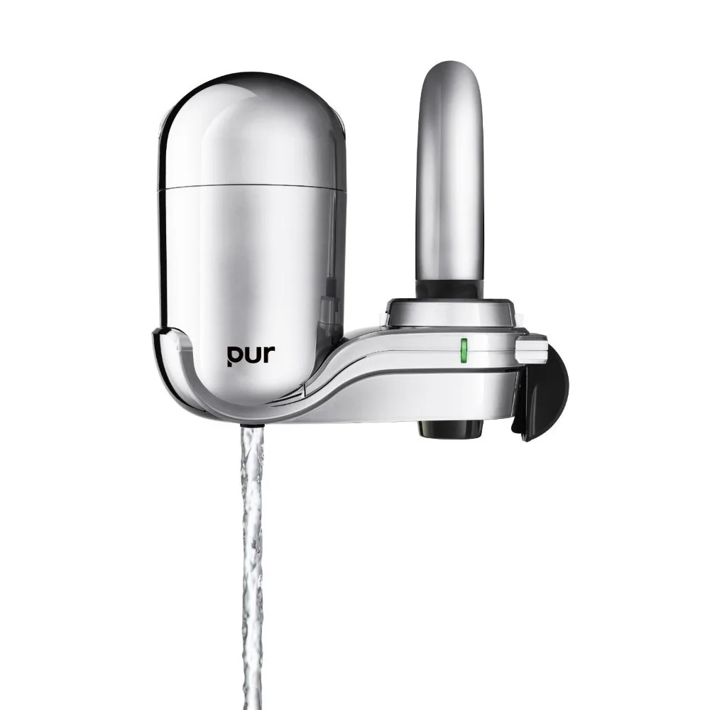 

PUR PLUS Faucet Mount Water Filtration System, 3-in-1 Powerful, Natural Mineral Filtration with Lead Reduction, Vertical, Chrome