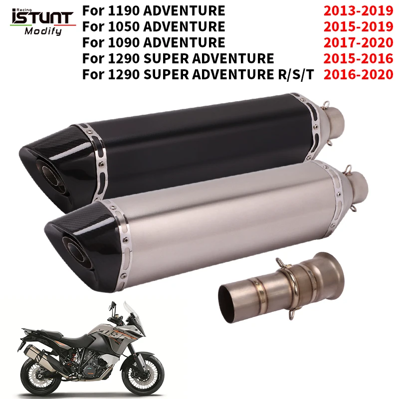 For Super DUKE 1050 1090 1190 KTM 1290 2013-2016 Motorcycle Exhaust System Slip on Exhaust Muffler Silencer Mid Link Pipe