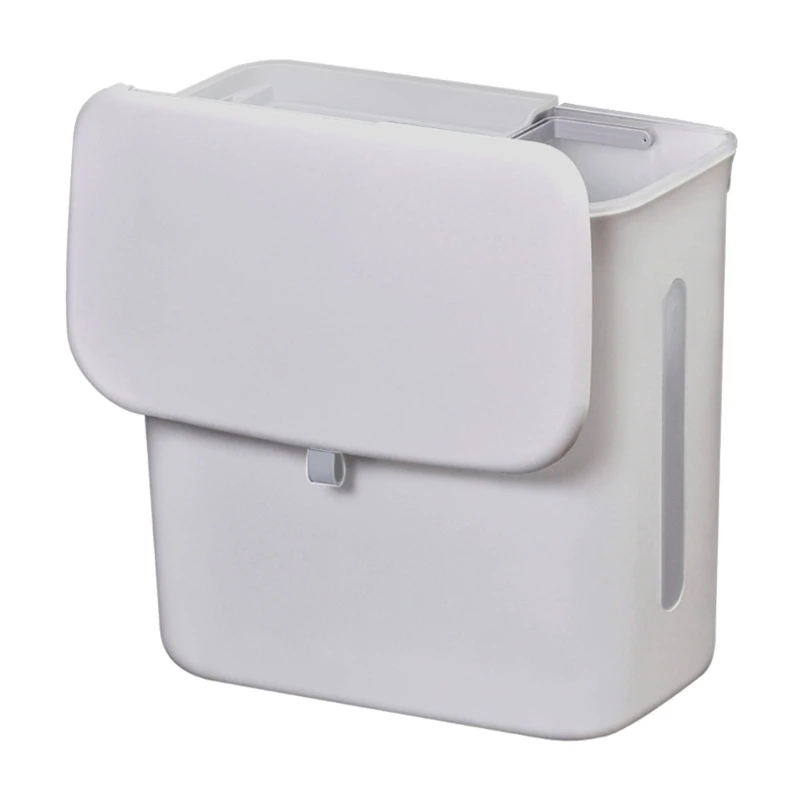 

12L Dry Wet Separation Trash Can for Kitchen Cabinet Door Wall Mounted Trash Bin with Lid Hanging Garbage Bin Dustbin