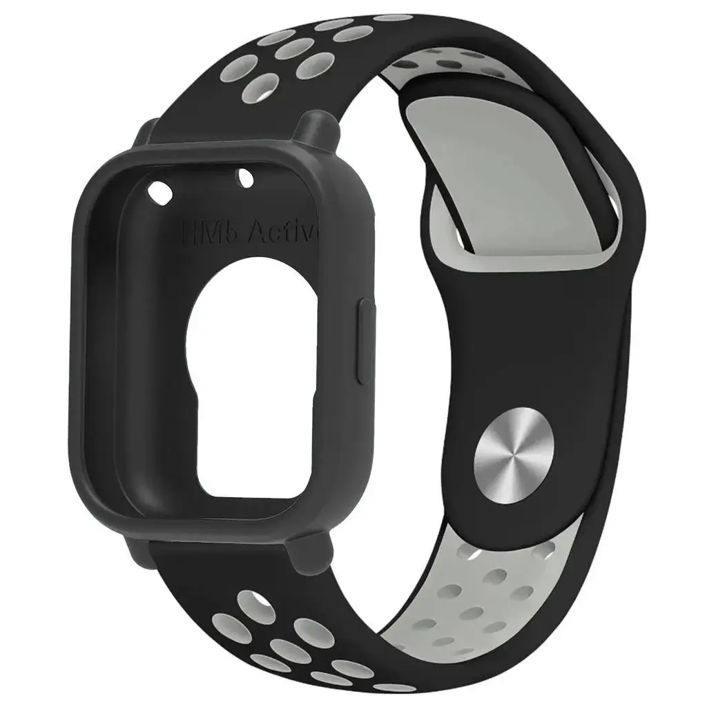 Two-Tone Breathable Sports Silicone Band with Soft Hollow Protector