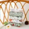 Elinfant 1 Pc Bamboo Cotton Baby Blankets Newborn Muslin Swaddle 120x110cm Nursery Blanket Baby Wrap Swaddle Blanket Super Soft 5
