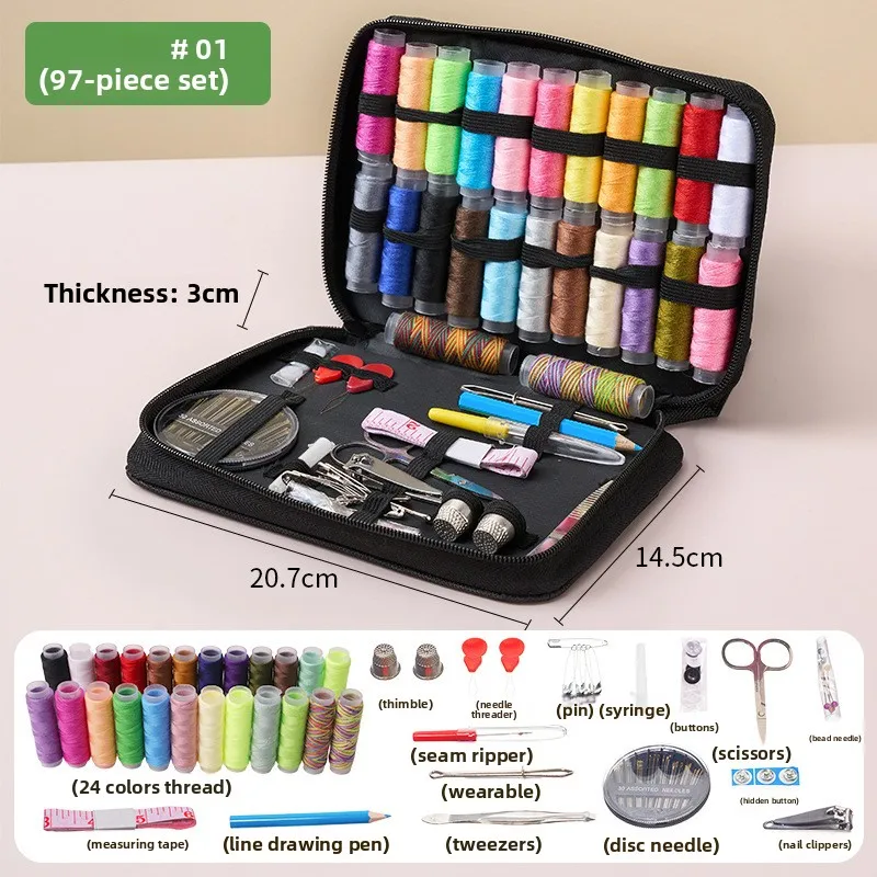Wholesale Sewing Kit Complete Set with Threads Needles Scissors Tape Measure and More for DIY Handcraft Projects Home and Travel - 4