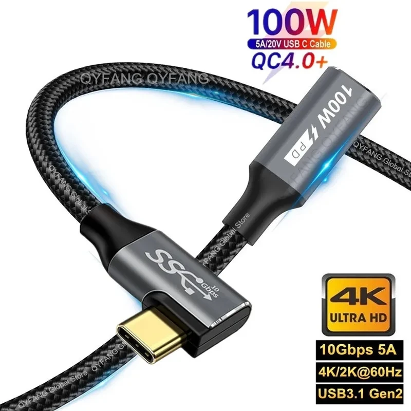 10 Гбит/с/USB 100, удлинитель USB Type-C для быстрой зарядки, Вт/5 А, совместим с iPhone 15 Pixel 8 PSVR2