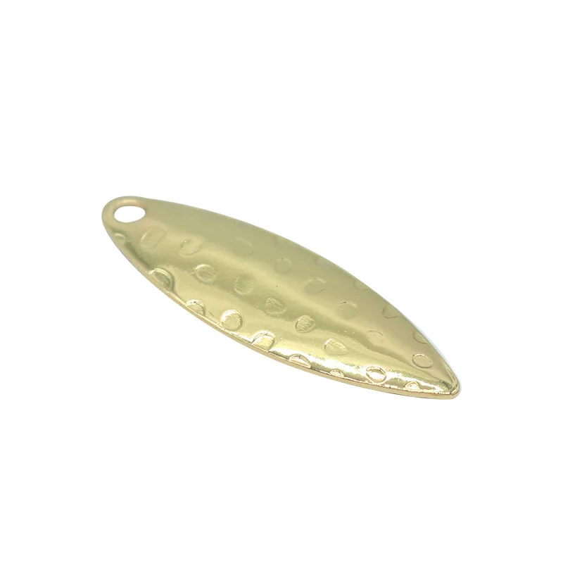 10Pcs/lot Willow leaf Sequin Pit surface DIY Noise Piece Silver Gold Silver Metal Copper Spoon Spinner Fly Fishing Lure swivel,fishing swivels,fishing accessories,fishing tackle,fishing tools,fishing tool