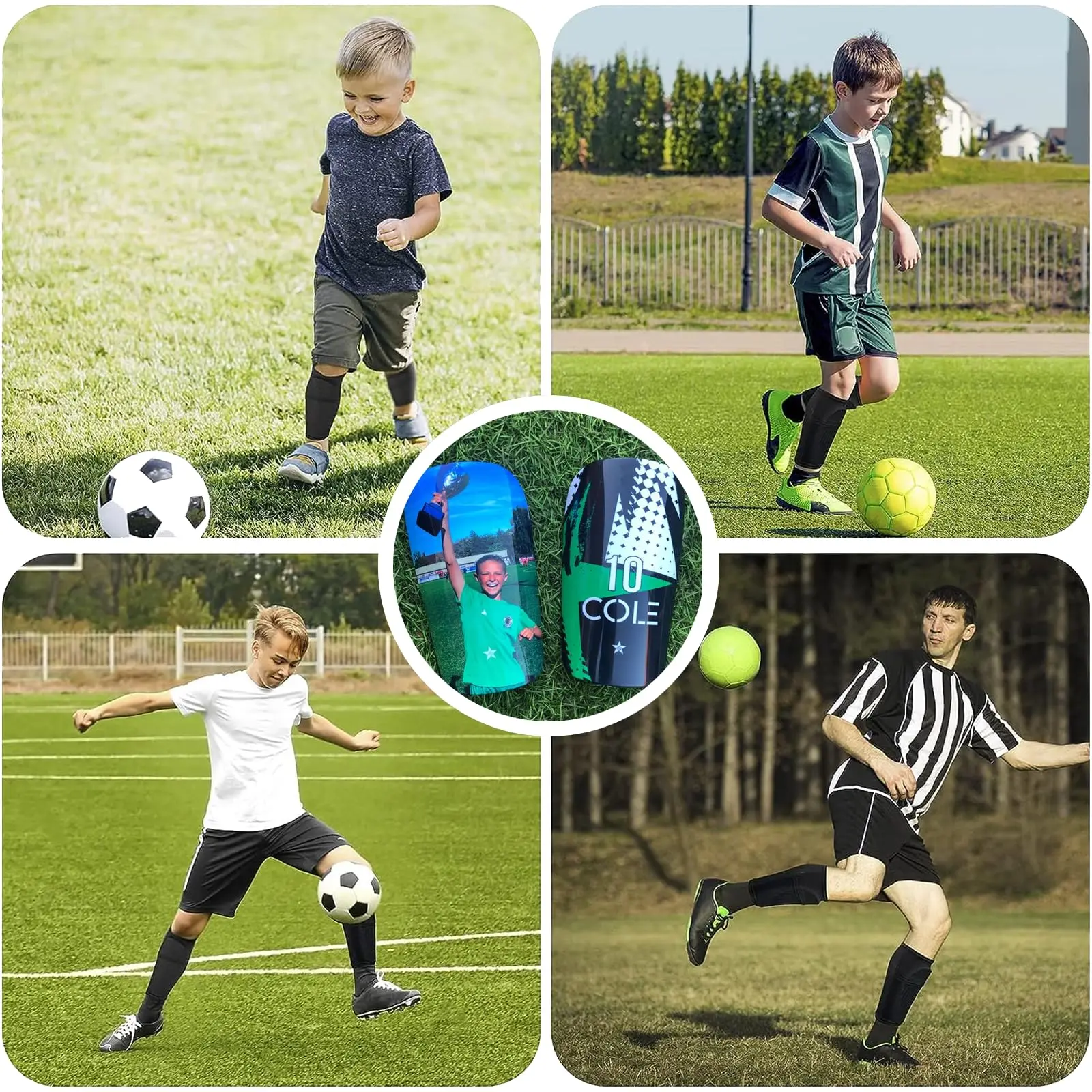 L Guard Custom Shin Guards Soccer Adult With Sleeves Picture Shin