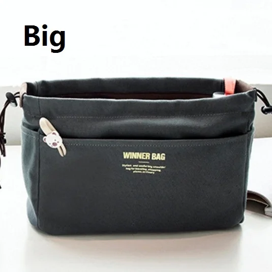 Canvas Purse Organizer Bag Inner Insert with Compartment Makeup Handbag with Lots of Pockets Lightweight Fit