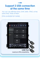 Autoradio Android 9.7 pouces pour Ford Transit Tourneo Connect 2013-2018 Audio de voiture GPS Carplay Android Auto lecteur multimédia WIFI 4
