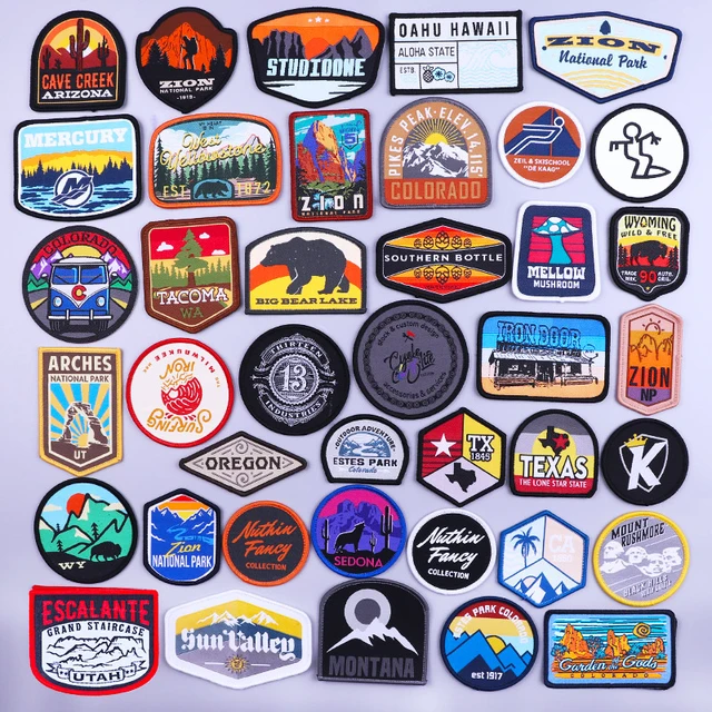 Natural Scenery Cool Embroidery Patch Off-Road Badges Outdoor Travel DIY  Hook and Loop Mountain Patches for Clothing Accessories - AliExpress