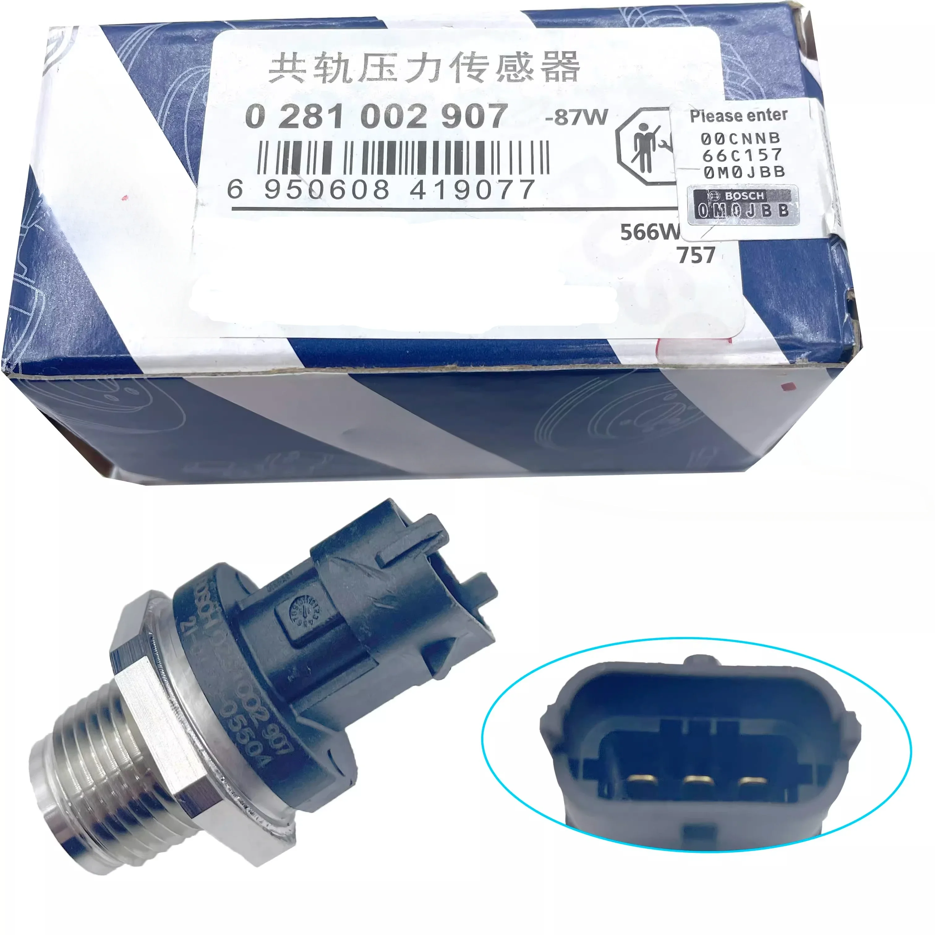 

0281002907 Compatible with Weichai Delong Bosch Common Rail Pressure Rail Pressure Sensor 0281006327 327