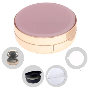 Puff Travel Kit Empty DIY Foundation Box Air Cushion Puff Box BB Cream Container Makeup Case With Mirror Cosmetic Container