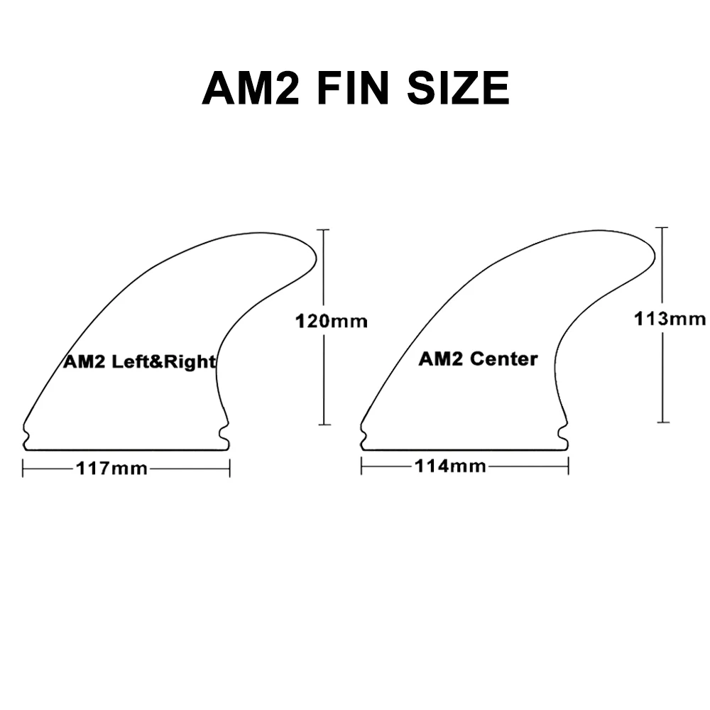 Surfboard Fins AM2 Honeycomb Surf Fin Twin Tab II Base Fiberglass Thruster Fin 3pcs/Set for Sale