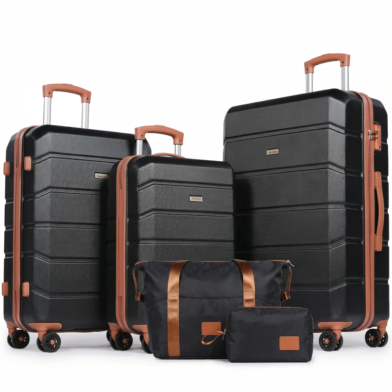 Luggage Sets, Lightweight Trolley Travel Suitcase Set ABS Hard Shell with 4 Spinner Wheels and TSA Lock for Man Women