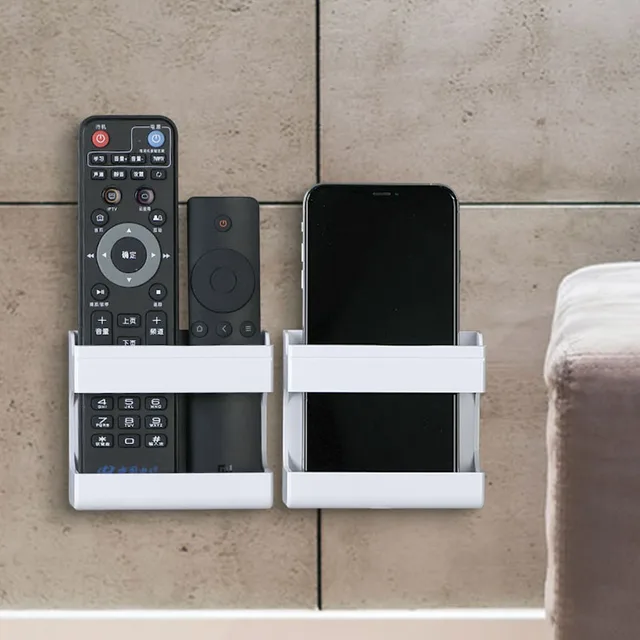 Boîte de rangement arina pour télécommande de climatiseur TV, sans poinçon, montage mural, chargement de téléphone portable, finition S6 1