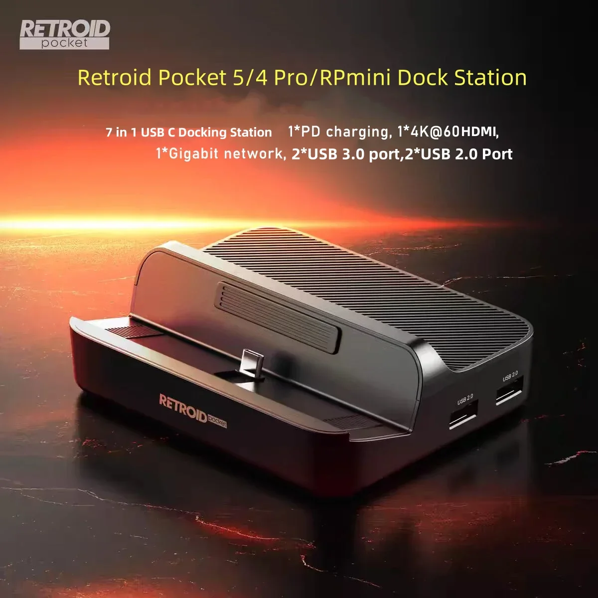 Offical Retroid Pocket 5 Docking Station for Retroid Pocket 4 Pro