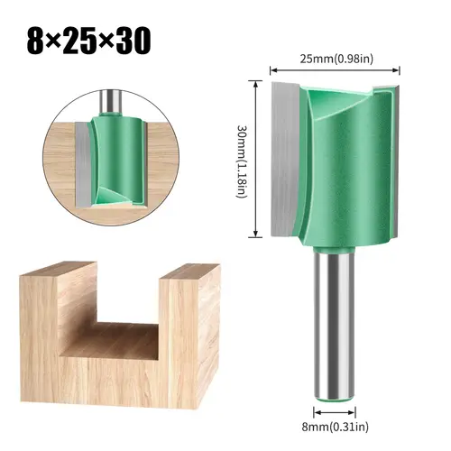 3mm-20mm Diameter 8mm Shank Straight Bit Tungsten Carbide Single Double Flute Router Bit Wood Milling Cutter For Woodwork Tool - Image 9