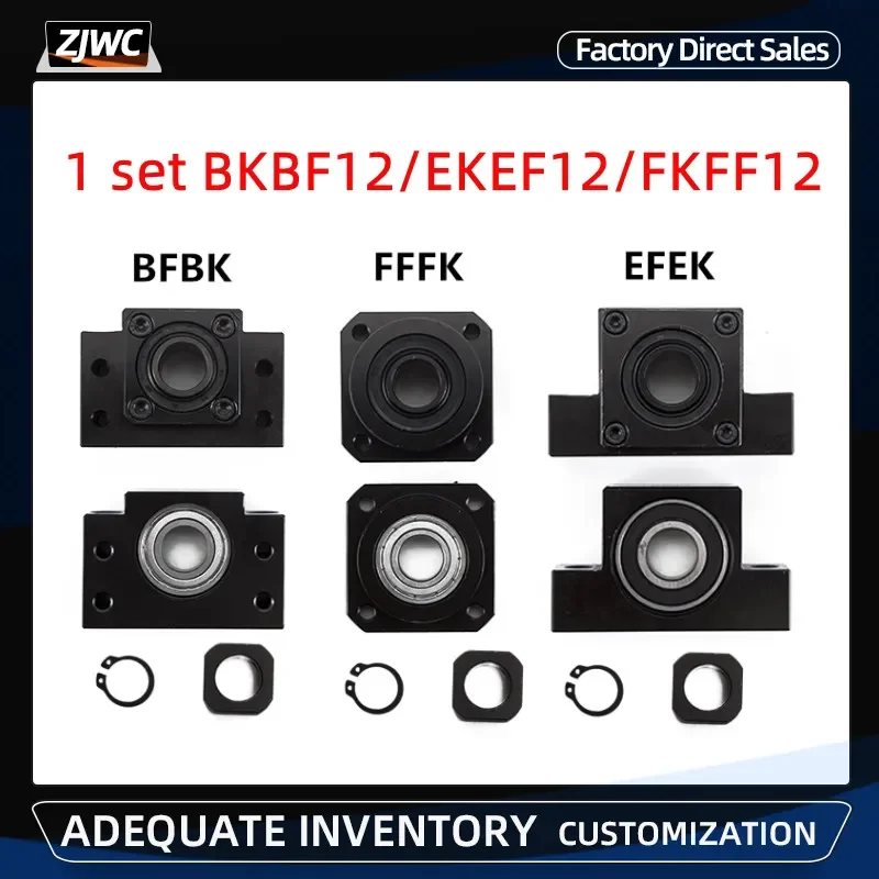 Ballsscrew para Peças Cnc Bk12bf12 Fkf12 Ekef12 Suporte Final Suportes Ballsscrew Sfu1605 Sfu1604 Sfu1610 Conjunto