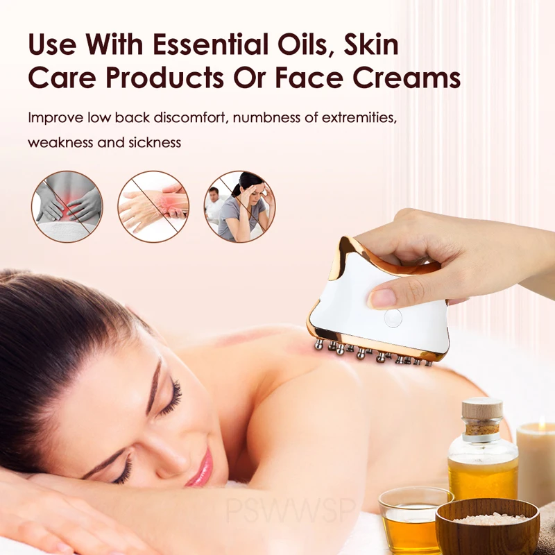 Electric Scraping Meridian Facial Massager EMS Microcurrent Anti-Wrinkle Face Lift Body Skin Care Guasha Massage Tool