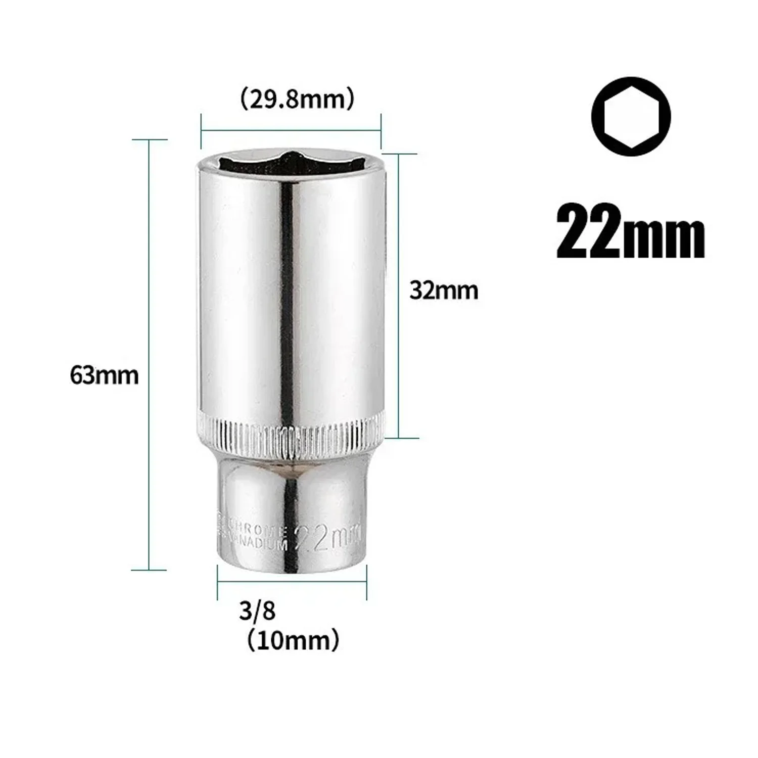 8-24mm 3/8Drive Tiefe Steckschlüssel Set Hand Werkzeuge Lange Steckschlüssel Hex Reparatur Werkzeug Für Schlagschrauber und Steckschlüssel Steckschlüssel Zubehör – Detail 12