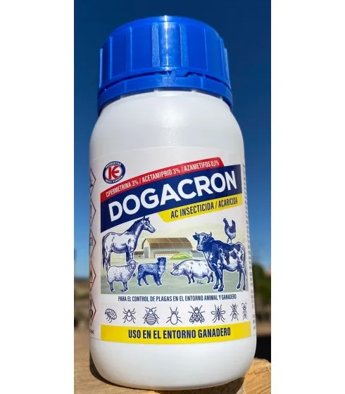 Insecticide Acaricida Dogacron Cypermethrin + Acetamiprid + Azamethifos 225Ml Container