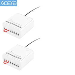 Aqara Wireless Relay Controller: Two - Channel Smart Home Automation Module (2pcs)