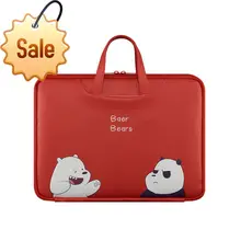 

Unisex Notebook Computer Cute Cartoon Laptop Bag Female 13-15.6 Inch Office Briefcase PU Material Handbag Out Office Bag