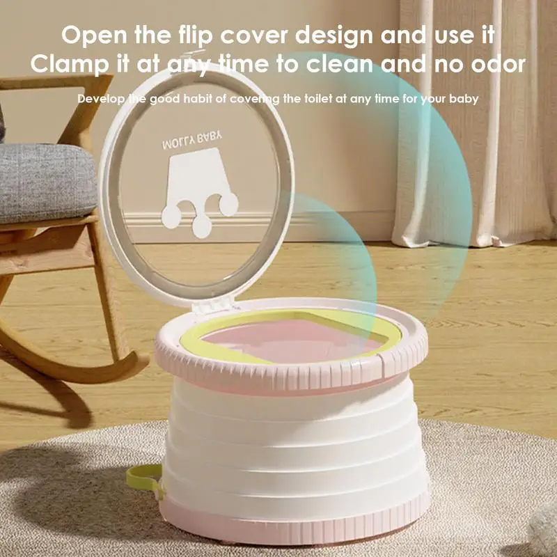 Travel Toilet Seat Foldable Children Potty Baby Pot Portable Baby Potty Training Seat Kids Potty 2