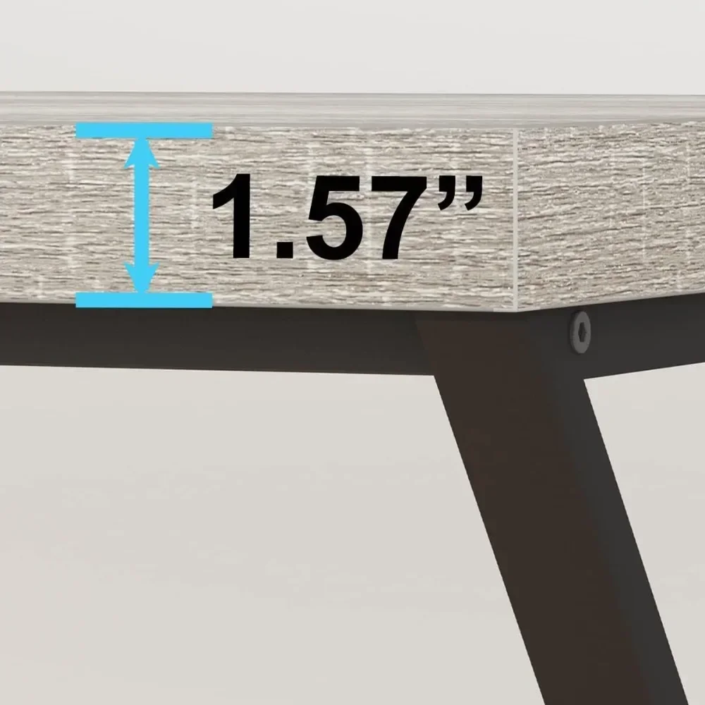 "contemporary wooden and metal home office desk for efficient study and gaming"