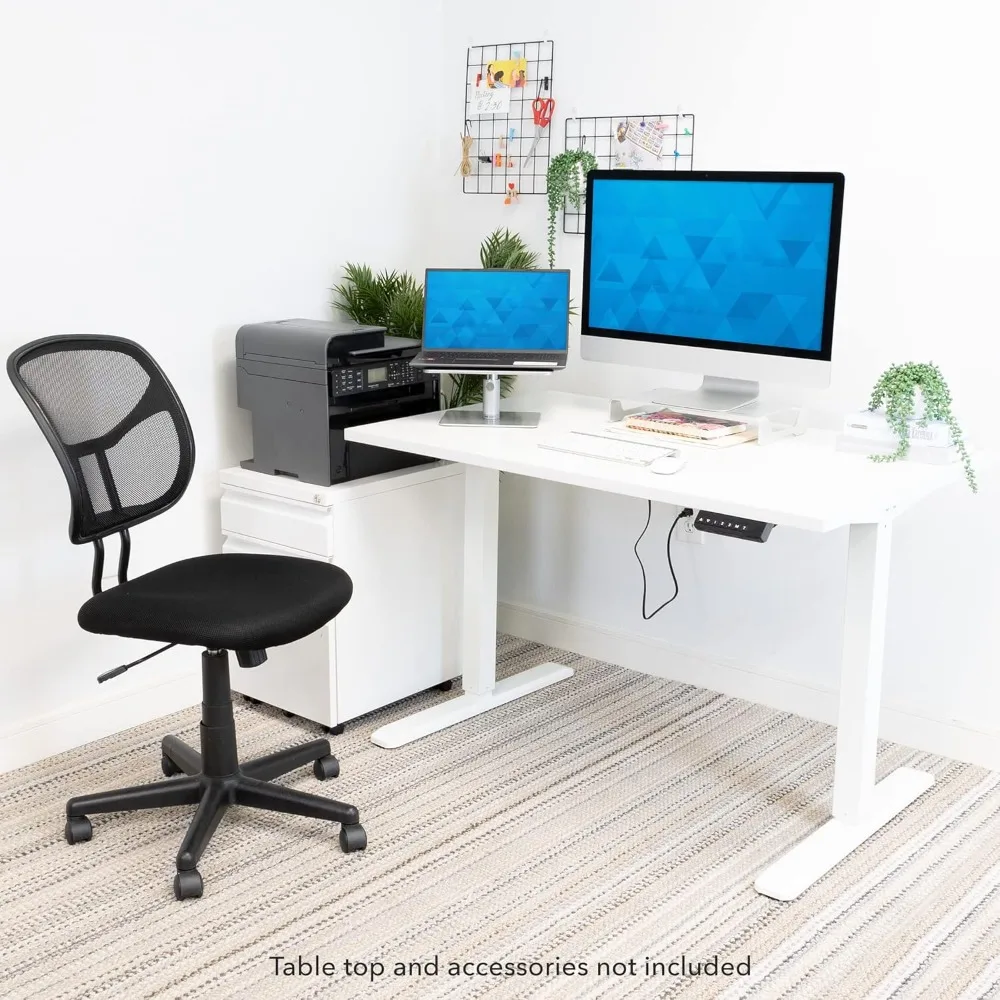 "motorized adjustable height desk frame | electric sit-stand desk base with controller"