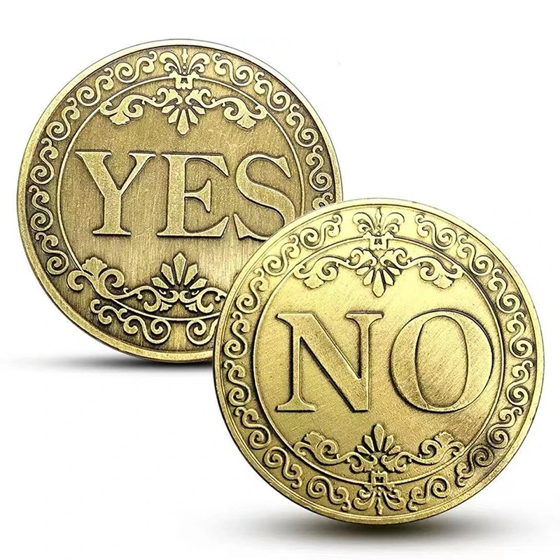 YES NO Challenge Lucky Coin Fidget Toys Anxiety ADHD Perfect for Flipping Decision Making Adults Teens Commemorative Gift