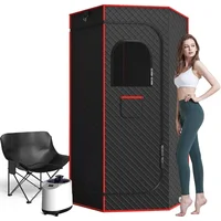 Saunas Box - Portable Sauna for Home, Full-Body Steam Sauna with 2.6 L Steamer, Chair, Remote Control Included, Home Sauna Tent 1