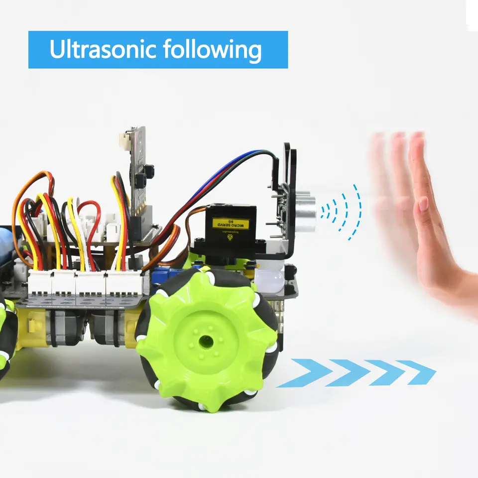 Keyestudio Micro bit 4WD Mecanum With Board Robot Car V2.0 With Python Language Programming System For Microbit Smart Car Kit image 3